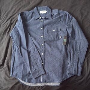 Men's Blue Patterned Shirt